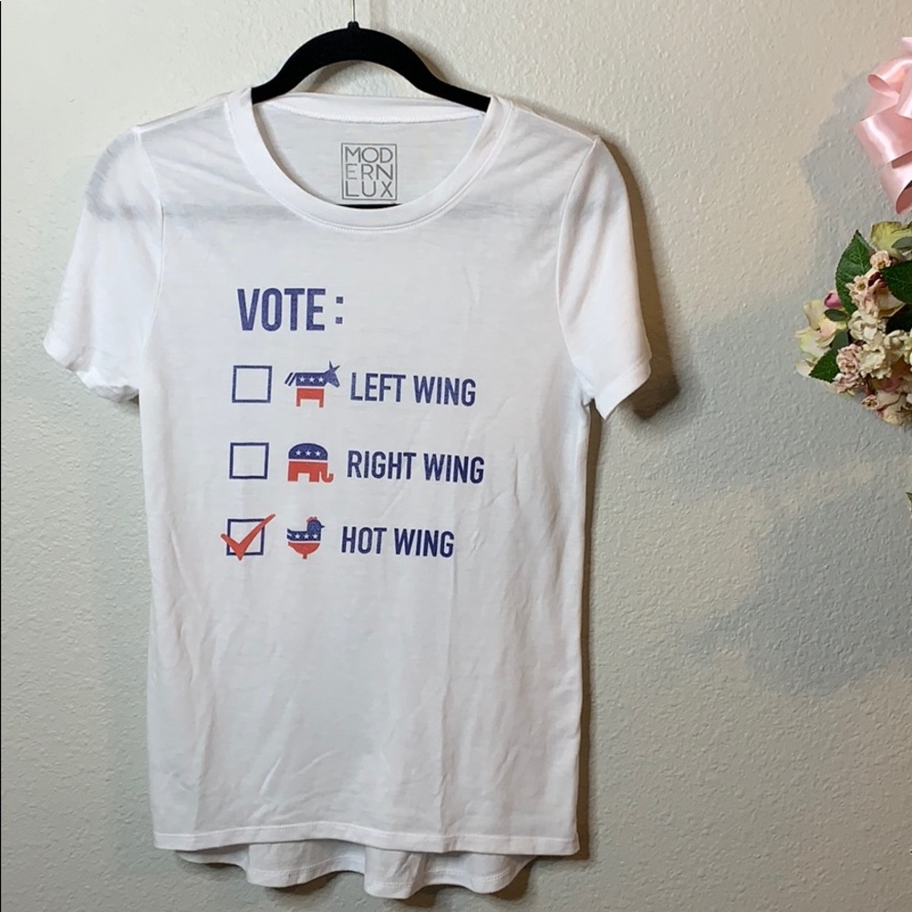 Modern Lux Vote Hot Wing Tee Shirt